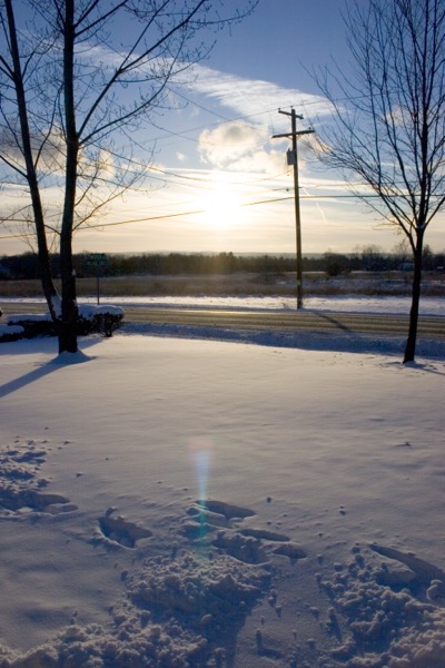 front yard at 17 below