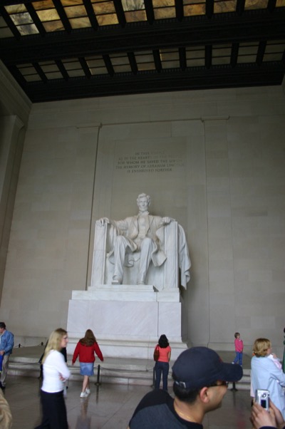 Lincoln in a chair.  Nice guy.