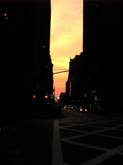sunset in NYC