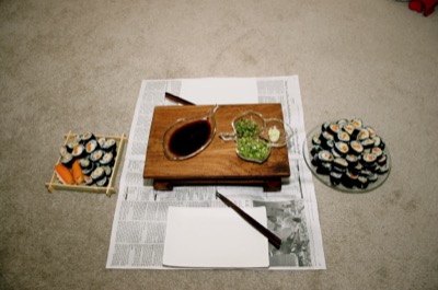 way too much sushi for two people